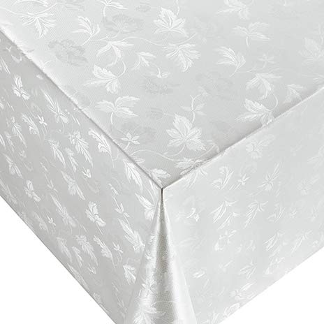 Wachstuch Tischdecke 140cm breit, Meterware, Länge und Motiv auswählbar, abwaschbar (weiß 517 a, 140 x 100cm) von Ilkadim
