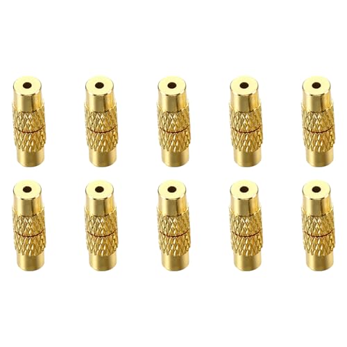 10 Stück Barrels-Verschlüsse, Seil-Endverbinder, praktische Schraubverschluss-Verschlüsse, Anhänger für handgefertigtes Schmuck-Zubehör 10 Stück Barrels-Verschlüsse, Seil-Endverbinder, praktische Schraubverschluss-Verschlüsse, Anhänger für handgefertigtes Schmuck-Zubehör von Illkjasfc