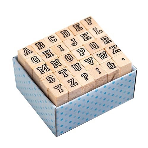 30 Stück Holz-Stempel für Scrapbooking, Hintergrundstempel aus Holz, Buchstabenstempel für Scrapbooking, Tagebuch, Planer, Kalender 30 Stück Holz-Stempel für Scrapbooking, Hintergrundstempel aus Holz, Buchstabenstempel für Scrapbooking, Tagebuch, Planer, Kalender von Illkjasfc