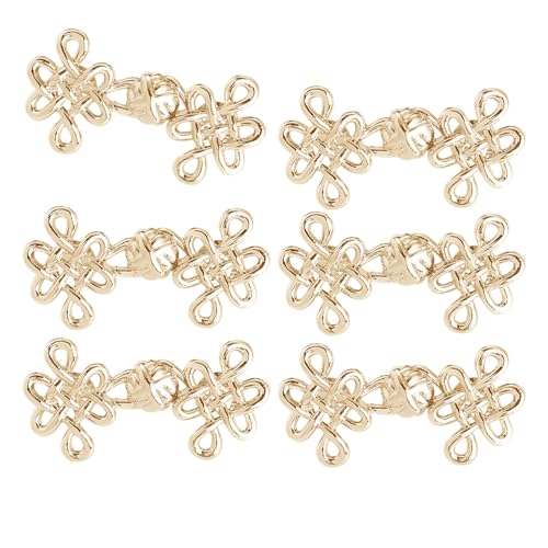Chinesischer Knoten-Taillenspanner aus Metall, dekoratives Zubehör, beschichtet, nicht genäht, abnehmbar, für Damen und Mädchen, 3/6 Sets Chinesischer Knoten-Taillenspanner aus Metall, dekoratives Zubehör, beschichtet, nicht genäht, abnehmbar, für Damen und Mädchen, 3/6 Sets von Illkjasfc