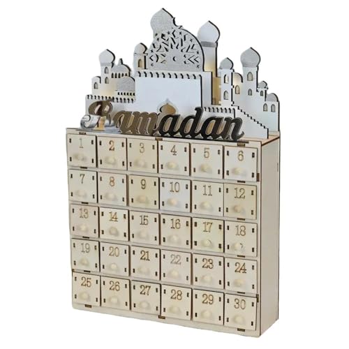 Holz Moschee Burgen Adventskalender Eid Countdown Kalender mit LED Licht Schublade Muslime Ramadans Festival Dekoration Holz Moschee Burgen Adventskalender Eid Countdown Kalender mit LED Licht Schublade Muslime Ramadans Festival Dekoration von Illkjasfc