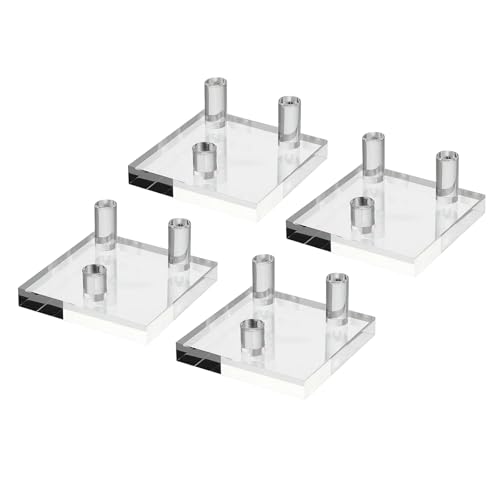 Illkjasfc 4 transparente Acryl-Staffelei-Ständer für Fossilien, Korallen, Achate und Steinmineralien, kleine Sammlerstücke Illkjasfc 4 transparente Acryl-Staffelei-Ständer für Fossilien, Korallen, Achate und Steinmineralien, kleine Sammlerstücke von Illkjasfc