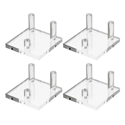 Illkjasfc 4 transparente Acryl-Staffelei-Ständer für Fossilien, Korallen, Achate und Steinmineralien, kleine Sammlerstücke von Illkjasfc