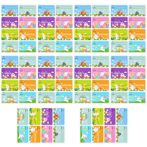 Illkjasfc 80 Stück Hasen-Eier, Namensaufkleber, Verpackungsetikett, Festival-Dekoration, Aufkleber für Scrapbooking, Planer, Album, Siegel, Umschlag Illkjasfc 80 Stück Hasen-Eier, Namensaufkleber, Verpackungsetikett, Festival-Dekoration, Aufkleber für Scrapbooking, Planer, Album, Siegel, Umschlag von Illkjasfc