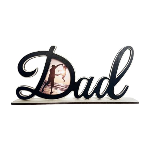 Illkjasfc Bilderrahmen aus Holz mit Aufschrift "Dad From Daughter", Geburtstag, Büro, Party-Dekorationen Illkjasfc Bilderrahmen aus Holz mit Aufschrift "Dad From Daughter", Geburtstag, Büro, Party-Dekorationen von Illkjasfc