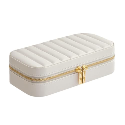 Illkjasfc Elegante Schmuckschatulle aus PU-Leder, raffinierte weiche Samt-Innenbox für Ringe, Halsketten, Accessoires Illkjasfc Elegante Schmuckschatulle aus PU-Leder, raffinierte weiche Samt-Innenbox für Ringe, Halsketten, Accessoires von Illkjasfc