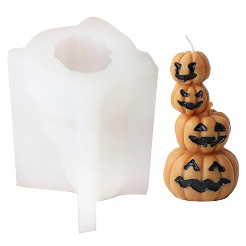 Illkjasfc Halloween-Kürbis-Formen, Halloween-Totenkopf-Formen für Seife, Gips, Dekorationen, Hollween-Dekorationen von Illkjasfc