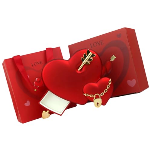 Illkjasfc Herzförmige Schmuckschatulle mit Pfeilen, Valentinstagsverpackung, zartes Zubehör, Organizer, Geburtstagsgeschenke Illkjasfc Herzförmige Schmuckschatulle mit Pfeilen, Valentinstagsverpackung, zartes Zubehör, Organizer, Geburtstagsgeschenke von Illkjasfc