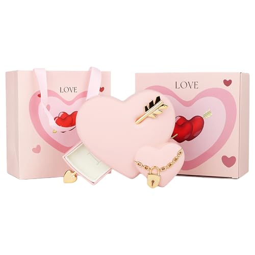 Illkjasfc Herzförmige Schmuckschatulle mit Pfeilen, Valentinstagsverpackung, zartes Zubehör, Organizer, Geburtstagsgeschenke Illkjasfc Herzförmige Schmuckschatulle mit Pfeilen, Valentinstagsverpackung, zartes Zubehör, Organizer, Geburtstagsgeschenke von Illkjasfc