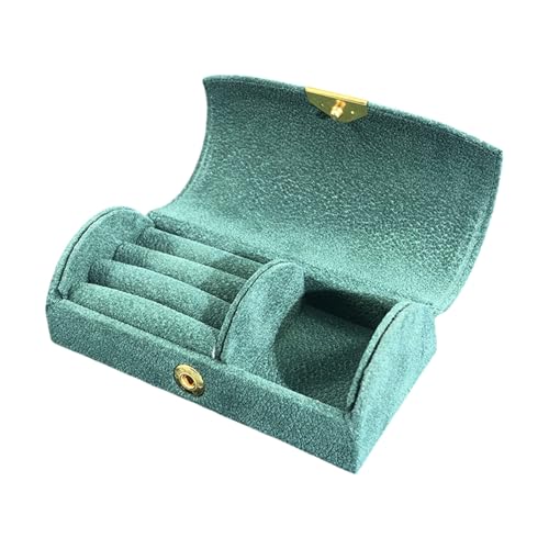 Illkjasfc Kleine Mehrzweck-Schmuckschatulle, Wohnaccessoire für Damen, tragbare Aufbewahrungslösung mit Initialen- und Blumendesigns Illkjasfc Kleine Mehrzweck-Schmuckschatulle, Wohnaccessoire für Damen, tragbare Aufbewahrungslösung mit Initialen- und Blumendesigns von Illkjasfc