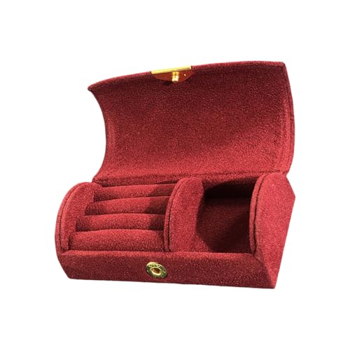 Illkjasfc Kleine Mehrzweck-Schmuckschatulle, Wohnaccessoire für Damen, tragbare Aufbewahrungslösung mit Initialen- und Blumendesigns Illkjasfc Kleine Mehrzweck-Schmuckschatulle, Wohnaccessoire für Damen, tragbare Aufbewahrungslösung mit Initialen- und Blumendesigns von Illkjasfc
