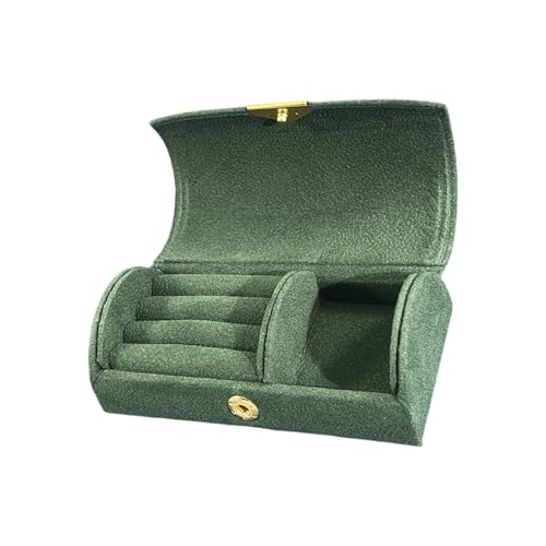 Illkjasfc Kleine Mehrzweck-Schmuckschatulle, Wohnaccessoire für Damen, tragbare Aufbewahrungslösung mit Initialen- und Blumendesigns Illkjasfc Kleine Mehrzweck-Schmuckschatulle, Wohnaccessoire für Damen, tragbare Aufbewahrungslösung mit Initialen- und Blumendesigns von Illkjasfc