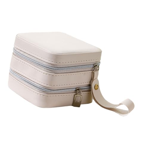 Illkjasfc Mehrschichtiges Schmuckkästchen für Reisen, elegante, tragbare Schmuckschatulle, Miniatur-PU-Leder-Organizer für Ringe, Ohrringe Illkjasfc Mehrschichtiges Schmuckkästchen für Reisen, elegante, tragbare Schmuckschatulle, Miniatur-PU-Leder-Organizer für Ringe, Ohrringe von Illkjasfc
