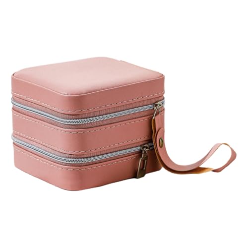 Illkjasfc Mehrschichtiges Schmuckkästchen für Reisen, elegante, tragbare Schmuckschatulle, Miniatur-PU-Leder-Organizer für Ringe, Ohrringe Illkjasfc Mehrschichtiges Schmuckkästchen für Reisen, elegante, tragbare Schmuckschatulle, Miniatur-PU-Leder-Organizer für Ringe, Ohrringe von Illkjasfc