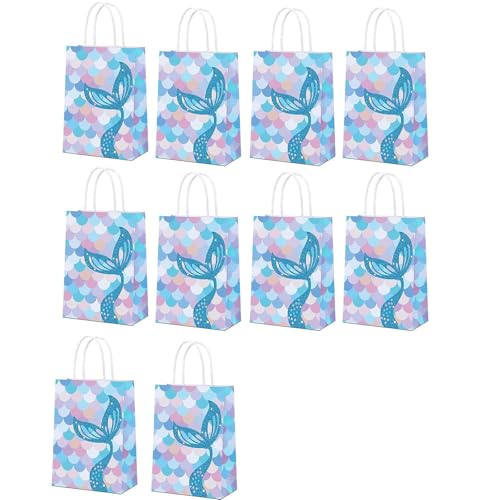 Illkjasfc Papiertüten mit Fischmotiv, mit Schuppenmuster, Süßigkeiten-Aufbewahrungstaschen, geeignet für Geschenke und Party-Charme, 10 Stück Illkjasfc Papiertüten mit Fischmotiv, mit Schuppenmuster, Süßigkeiten-Aufbewahrungstaschen, geeignet für Geschenke und Party-Charme, 10 Stück von Illkjasfc