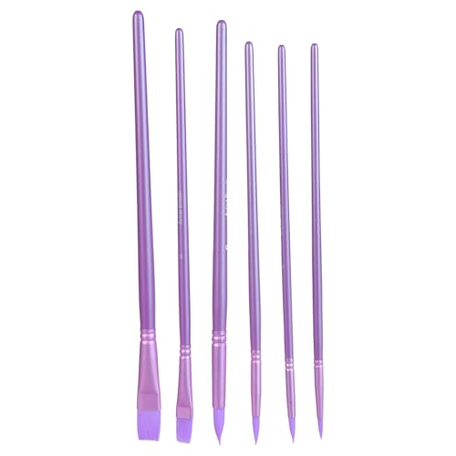 Illkjasfc Professioneller Pinsel für Künstler, Anfänger, Öl, Acryl, Aquarell, Gesicht, Körpermalerei, Nylonborsten, 6 Stück Illkjasfc Professioneller Pinsel für Künstler, Anfänger, Öl, Acryl, Aquarell, Gesicht, Körpermalerei, Nylonborsten, 6 Stück von Illkjasfc
