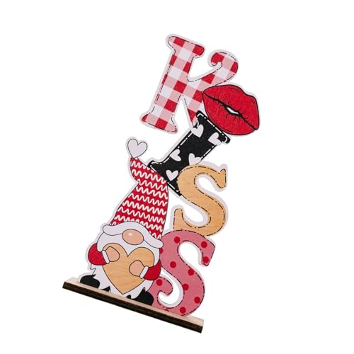 Illkjasfc Valentines Day Love Kiss Zwerge Ornament Romantik-Tischplatte Holzschild für Schlafzimmer Wohnzimmer und Hochzeitsdekoration Illkjasfc Valentines Day Love Kiss Zwerge Ornament Romantik-Tischplatte Holzschild für Schlafzimmer Wohnzimmer und Hochzeitsdekoration von Illkjasfc