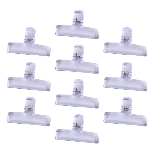 Klare Acryl-Binder-Clips, 75 mm, Papierklammern, Ordnungsklammern, Lebensmittelbeutel, für Lebensmittelbeutel, Dokumente, Zeichenbrett, Acryl, Eisaufbewahrungsklammern, 10 Stück von Illkjasfc