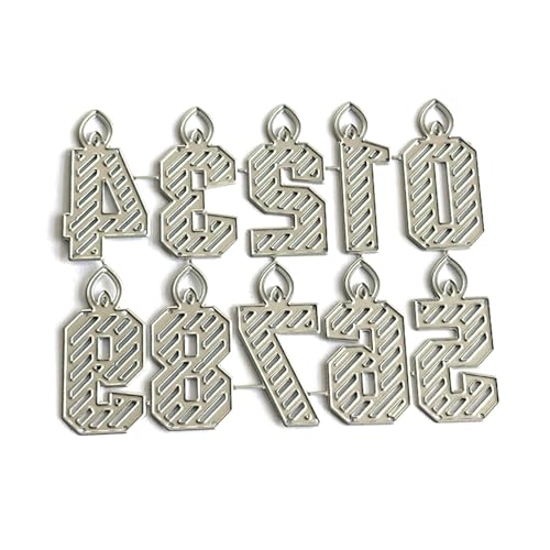 Metall-Stanzformen mit Zahlen 0–9, Karbonstahl, Prägeschablonen für Grußkarten, Scrapbooking, Dekorationen Metall-Stanzformen mit Zahlen 0–9, Karbonstahl, Prägeschablonen für Grußkarten, Scrapbooking, Dekorationen von Illkjasfc