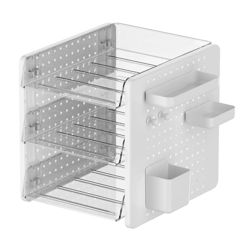 Platzsparender Schreibtisch-Organizer aus Acryl, stapelbar, Briefablage mit Stecktafel-Regal und Stiftebecher Platzsparender Schreibtisch-Organizer aus Acryl, stapelbar, Briefablage mit Stecktafel-Regal und Stiftebecher von Illkjasfc