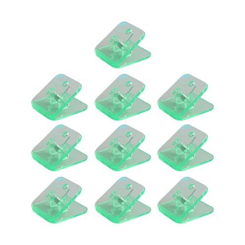 Quadratische Büroklammern, Acryl, 30 x 32 mm, für Bastelarbeiten, Lebensmittelbeutel, Fotos für Schule, Bürobedarf, quadratische Clips, 10 Stück von Illkjasfc