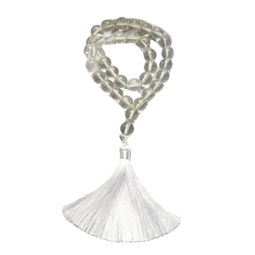 Rosenkranz-Perlen aus Glas mit traditionellen Fransen für Zuhause und draußen, ästhetische Glaskörner, Rosenkranz, spirituelles Werkzeug von Illkjasfc