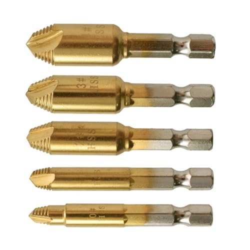 Schraubenausdreher aus Kohlenstoffstahl, 5-teiliges Set zum mühelosen Entfernen von rostigen Schrauben in verschiedenen Anwendungen Schraubenausdreher aus Kohlenstoffstahl, 5-teiliges Set zum mühelosen Entfernen von rostigen Schrauben in verschiedenen Anwendungen von Illkjasfc
