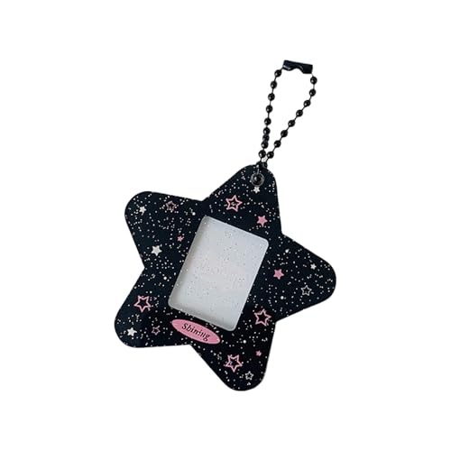 Solutiojn Kartenhalter aus Acryl mit Glitzerstern, eleganter Schlüsselanhänger für einfachen Transport und sichere Aufbewahrung, minimalistischer Kartenhalter von Illkjasfc