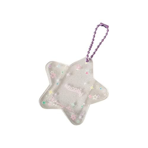 Solutiojn Kartenhalter aus Acryl mit Glitzerstern, eleganter Schlüsselanhänger für einfachen Transport und sichere Aufbewahrung, minimalistischer Kartenhalter von Illkjasfc