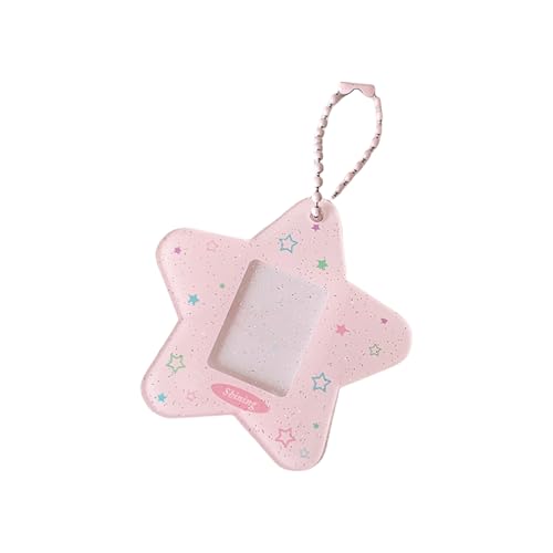 Solutiojn Kartenhalter aus Acryl mit Glitzerstern, eleganter Schlüsselanhänger für einfachen Transport und sichere Aufbewahrung, minimalistischer Kartenhalter von Illkjasfc