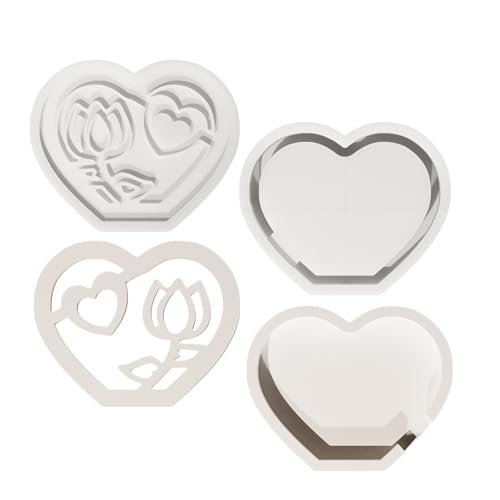 Wiederverwendbare Silikonform, hohle Herzform, kreative Geschenkformen, geeignet für Festival-Dekorationen und Herstellung von Epoxidharz-Gussformen Wiederverwendbare Silikonform, hohle Herzform, kreative Geschenkformen, geeignet für Festival-Dekorationen und Herstellung von Epoxidharz-Gussformen von Illkjasfc