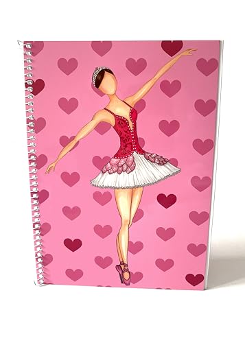 Ballerina Mariela Notizbuch, 100 Seiten, kariert, 17 x 24 cm, halbstarrer Einband, Papier, 80 g, illustriertes Design, Geschenkidee Ballett Ballerina Mariela Notizbuch, 100 Seiten, kariert, 17 x 24 cm, halbstarrer Einband, Papier, 80 g, illustriertes Design, Geschenkidee Ballett von IllustrArte