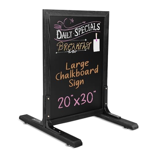 Ilyapa Großes Kreidetafel-Schild – freistehend, magnetische Staffelei, Gehweg-Schild, Outdoor-Menü-Kreidetafeln für Restaurant, Gehweg, Sandwichboard, Lebensmittelwagen, Party oder Hochzeit, 76,2 x Ilyapa Großes Kreidetafel-Schild – freistehend, magnetische Staffelei, Gehweg-Schild, Outdoor-Menü-Kreidetafeln für Restaurant, Gehweg, Sandwichboard, Lebensmittelwagen, Party oder Hochzeit, 76,2 x von Ilyapa