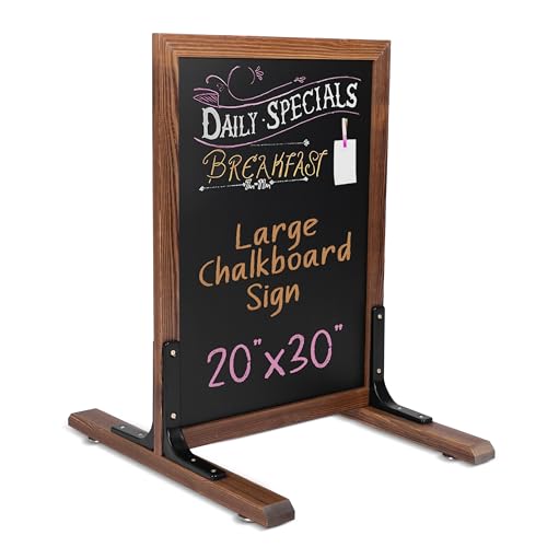 Ilyapa Großes Kreidetafel-Schild – freistehend, magnetische Staffelei, Gehweg-Schild, Outdoor-Menü-Kreidetafeln für Restaurant, Gehweg, Sandwichboard, Lebensmittelwagen, Party oder Hochzeit, 76,2 x Ilyapa Großes Kreidetafel-Schild – freistehend, magnetische Staffelei, Gehweg-Schild, Outdoor-Menü-Kreidetafeln für Restaurant, Gehweg, Sandwichboard, Lebensmittelwagen, Party oder Hochzeit, 76,2 x von Ilyapa