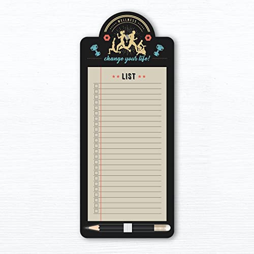 Imagicom 60 Seiten Notizblock mit magnetischer Rückplatte, 11 x 26 cm, Fitness-Thema, mit Bleistift, keine Erinnerungen zu Hause und im Büro. Imagicom 60 Seiten Notizblock mit magnetischer Rückplatte, 11 x 26 cm, Fitness-Thema, mit Bleistift, keine Erinnerungen zu Hause und im Büro. von Imagicom