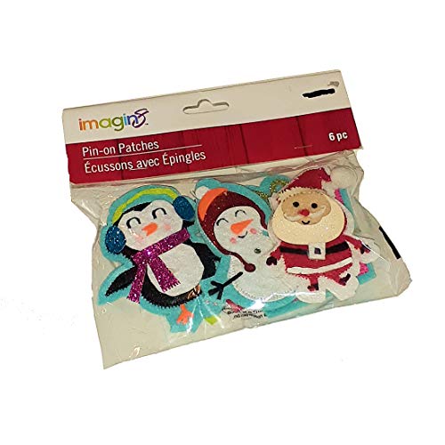 Imagine 8 6 x Weihnachts-Patches aus Filz, Schneemänner, Pinguine, Baum, Zuckerstange, Geschenkbox Imagine 8 6 x Weihnachts-Patches aus Filz, Schneemänner, Pinguine, Baum, Zuckerstange, Geschenkbox von Imagine 8