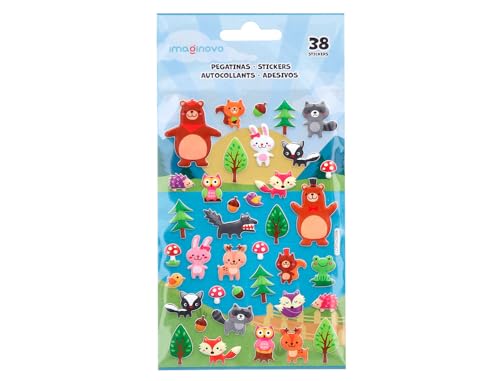 Imagovo niedliche Waldtiere mit Relief, 190 x 105 mm, in Blisterverpackung. von Imaginovo Liderpapel