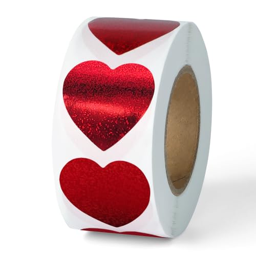 500 Stück rote Glitzer-Herz-Aufkleber, 2,5 cm, Liebesform-Etiketten, selbstklebende Herzaufkleber für Muttertag, Valentinstag, Umschläge, Hochzeit, Basteln, Scrapbooking, Geschenk 500 Stück rote Glitzer-Herz-Aufkleber, 2,5 cm, Liebesform-Etiketten, selbstklebende Herzaufkleber für Muttertag, Valentinstag, Umschläge, Hochzeit, Basteln, Scrapbooking, Geschenk von Imeepa
