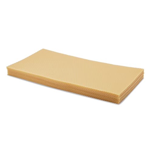 Imkado Pestizidfreie Mittelwände (1kg) Zander (395x195mm) aus 100% reinem Bienenwachs von Imkado