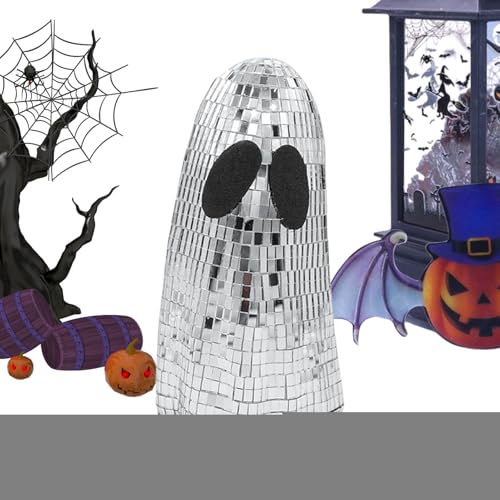 Imtrub Disco Geist, gestuftes Tablett, Halloween-Ornamente – -Glitzer- -Ornamente für Kaminsims, Kamin, Zuhause, Tisch, Innenbereich, Halloween, gestufte Tabletts von Imtrub