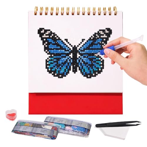 Imtrub Edelstein-Kunst Schreibtischkalender,Edelstein Punktmalerei Tischkalender 2026 | Bastelbedarf Jahresplaner Für Weihnachten Zuhause Schule Erwachsene Anfänger Imtrub Edelstein-Kunst Schreibtischkalender,Edelstein Punktmalerei Tischkalender 2026 | Bastelbedarf Jahresplaner Für Weihnachten Zuhause Schule Erwachsene Anfänger von Imtrub