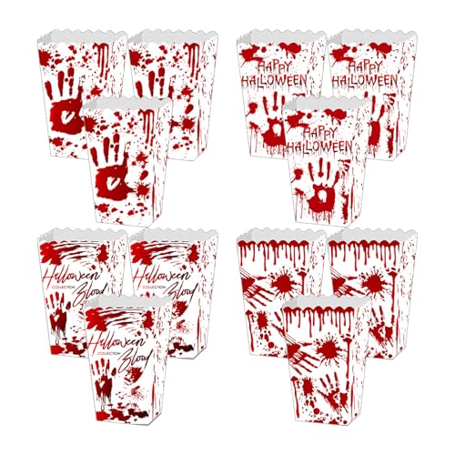 Imtrub Halloween-Leckerli-Box, Partyzubehör, Popcorn-Keksboxen, Snack-Leckerli, Süßigkeiten, Keksbehälter für Filmabend, Halloween-Party, und Mädchen von Imtrub