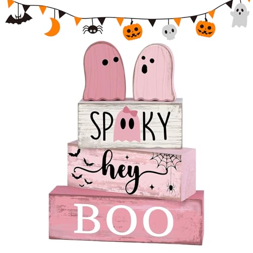 Imtrub Halloween-Schilder, Geisterschilder, Tafelaufsatz, Tischdekoration, Tafelaufsatz, Bauernhaus-Block für den Innenbereich, Küche, Café, Bar, , Zuhause, Urlaub von Imtrub