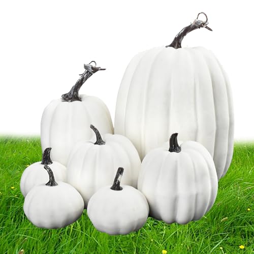 Imtrub Künstliche Kürbisse – niedliche künstliche Kürbisse | Thanksgiving-Mittelstück für Tisch, Küche, Kaminsims, Party, Bauernhaus, Hochzeit, Zuhause, Urlaub von Imtrub