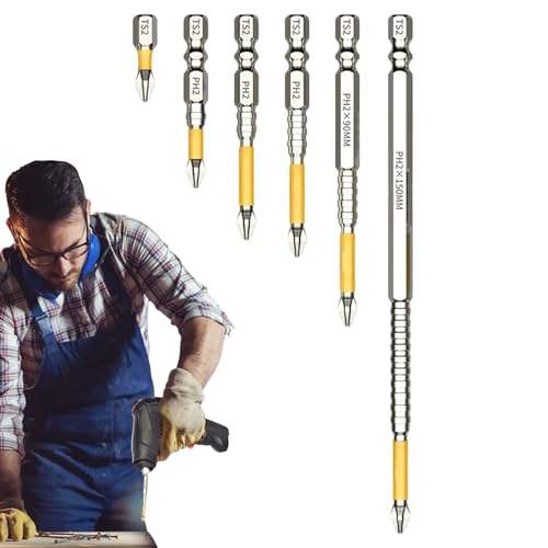 Imtrub Magnetische Bohrereinsatz-Set,Rutschfeste 6-teilige K5 Magnetbohrer - Bohrzubehör Für Drehentfernung, Austausch, Elektrosysteme, Garagenbau Und Elektriker Imtrub Magnetische Bohrereinsatz-Set,Rutschfeste 6-teilige K5 Magnetbohrer - Bohrzubehör Für Drehentfernung, Austausch, Elektrosysteme, Garagenbau Und Elektriker von Imtrub