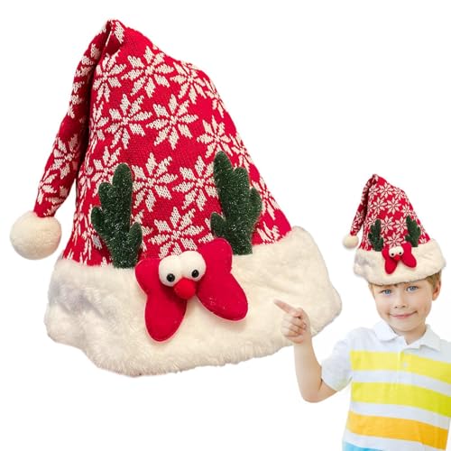 Imtrub Niedliche Weihnachtsmütze für Kinder, Pailletten-Weihnachtsmütze, rote Weihnachtsmütze, Weihnachtsmann, Hirsch, Geweih, Urlaub, Weihnachtsdekoration, für Damen und Herren Imtrub Niedliche Weihnachtsmütze für Kinder, Pailletten-Weihnachtsmütze, rote Weihnachtsmütze, Weihnachtsmann, Hirsch, Geweih, Urlaub, Weihnachtsdekoration, für Damen und Herren von Imtrub