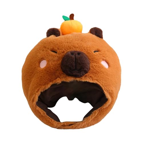 Imtrub Tierhüte für Kinder | Modische orangefarbene Capybara-Kopfbedeckung – niedliches Cosplay-Kostüm für Damen, Herren, Teenager, Kinder, , Mädchen Imtrub Tierhüte für Kinder | Modische orangefarbene Capybara-Kopfbedeckung – niedliches Cosplay-Kostüm für Damen, Herren, Teenager, Kinder, , Mädchen von Imtrub