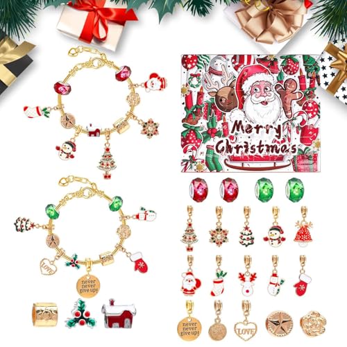 Imtrub Weihnachts-Countdown-Kalender-Armbänder – Weihnachts-Countdown-Kalender-Armbänder für Mädchen – festliche Sammlerstücke, Adventsparty-Gefälligkeiten für Frauen, Erwachsene, Kinder, Familie Imtrub Weihnachts-Countdown-Kalender-Armbänder – Weihnachts-Countdown-Kalender-Armbänder für Mädchen – festliche Sammlerstücke, Adventsparty-Gefälligkeiten für Frauen, Erwachsene, Kinder, Familie von Imtrub
