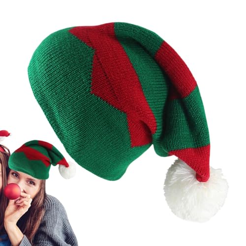 Imtrub Weihnachtsmütze für Damen, niedlicher Weihnachtsmann-Mütze, bunte, bequeme Beanie, festliches Design für kaltes Wetter, Damen, Mädchen, , Alltag, Outdoor-Aktivitäten, Versammlungen von Imtrub