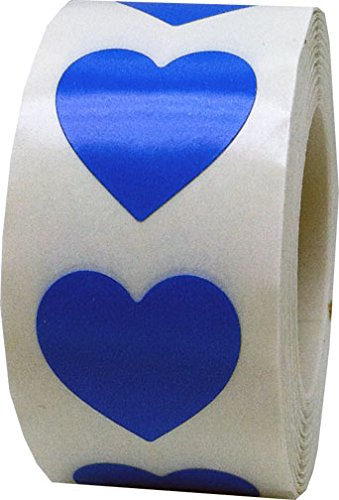 Blaue Herz-Aufkleber, 19 mm, zum Valentinstag, 500 Stück von InStockLabels.com
